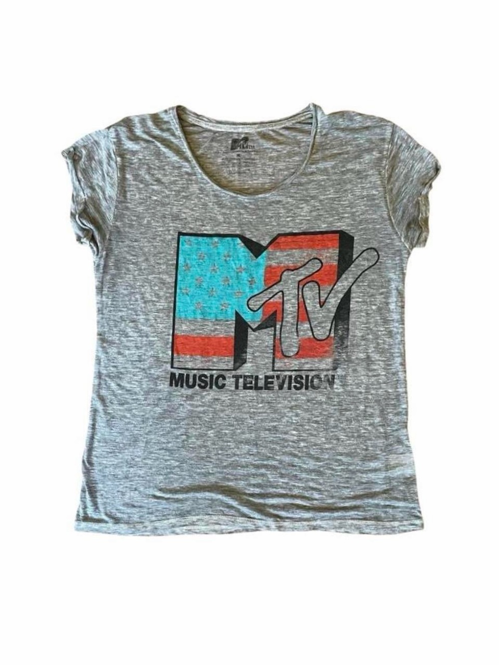 MTV Flag Logo Graphic Tee - Medium
